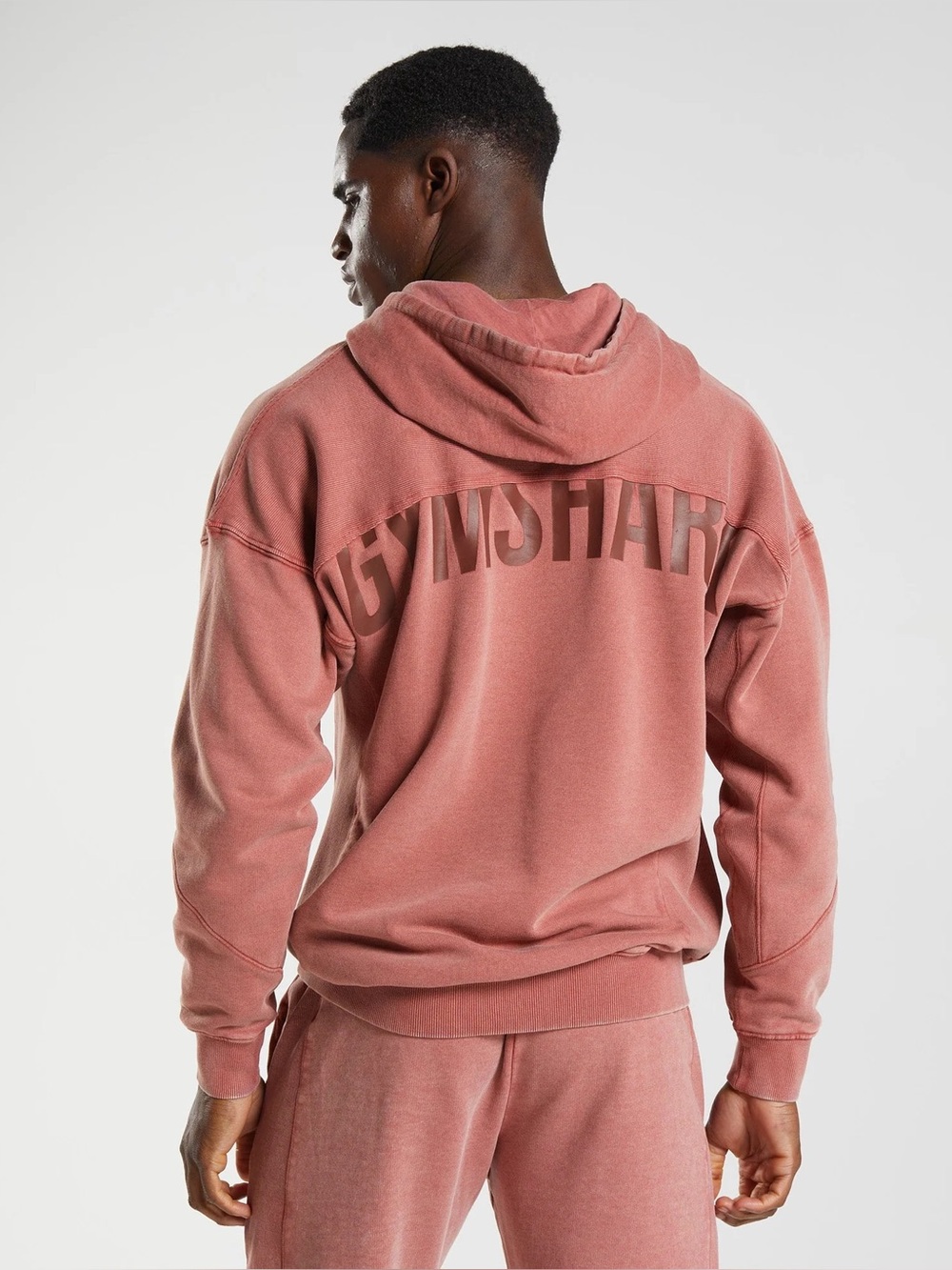 Gymshark power washed hoodie oversize fit hoodie in rose brown like new size M